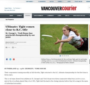 Vancouver Courier article BJUC